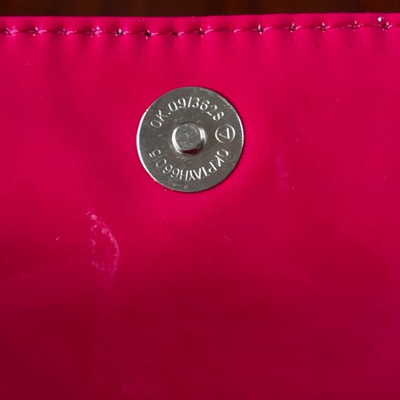 Big Buddha Hot Pink Patent Leather Quilted Purse Short & Long Chain AS IS - Picture 3 of 15